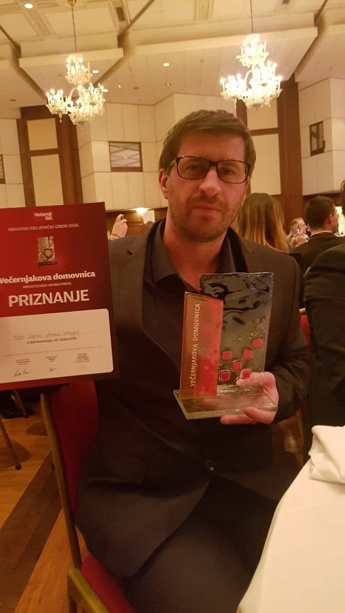 Brotnjak Ante Luburić dobitnik Večernjakove domovnice