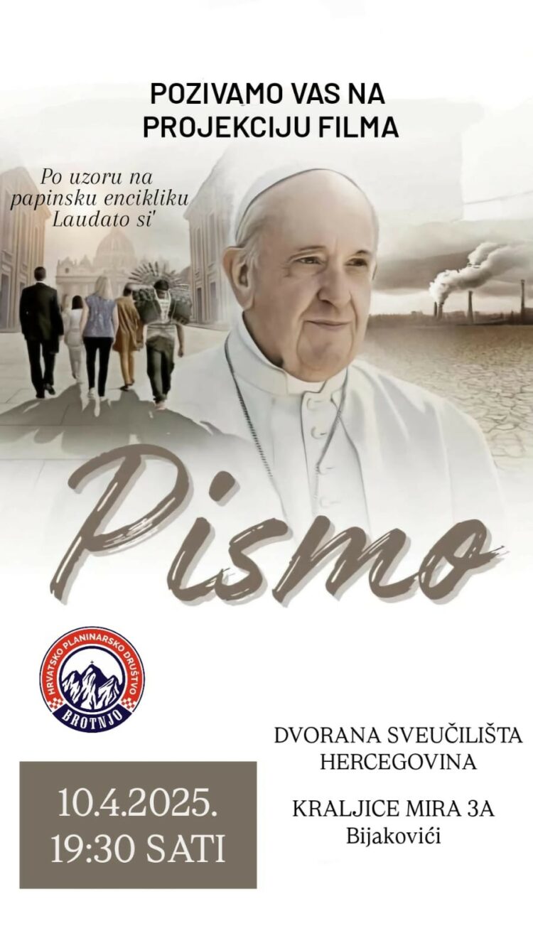 Pozivamo vas na projekciju filma “Pismo”